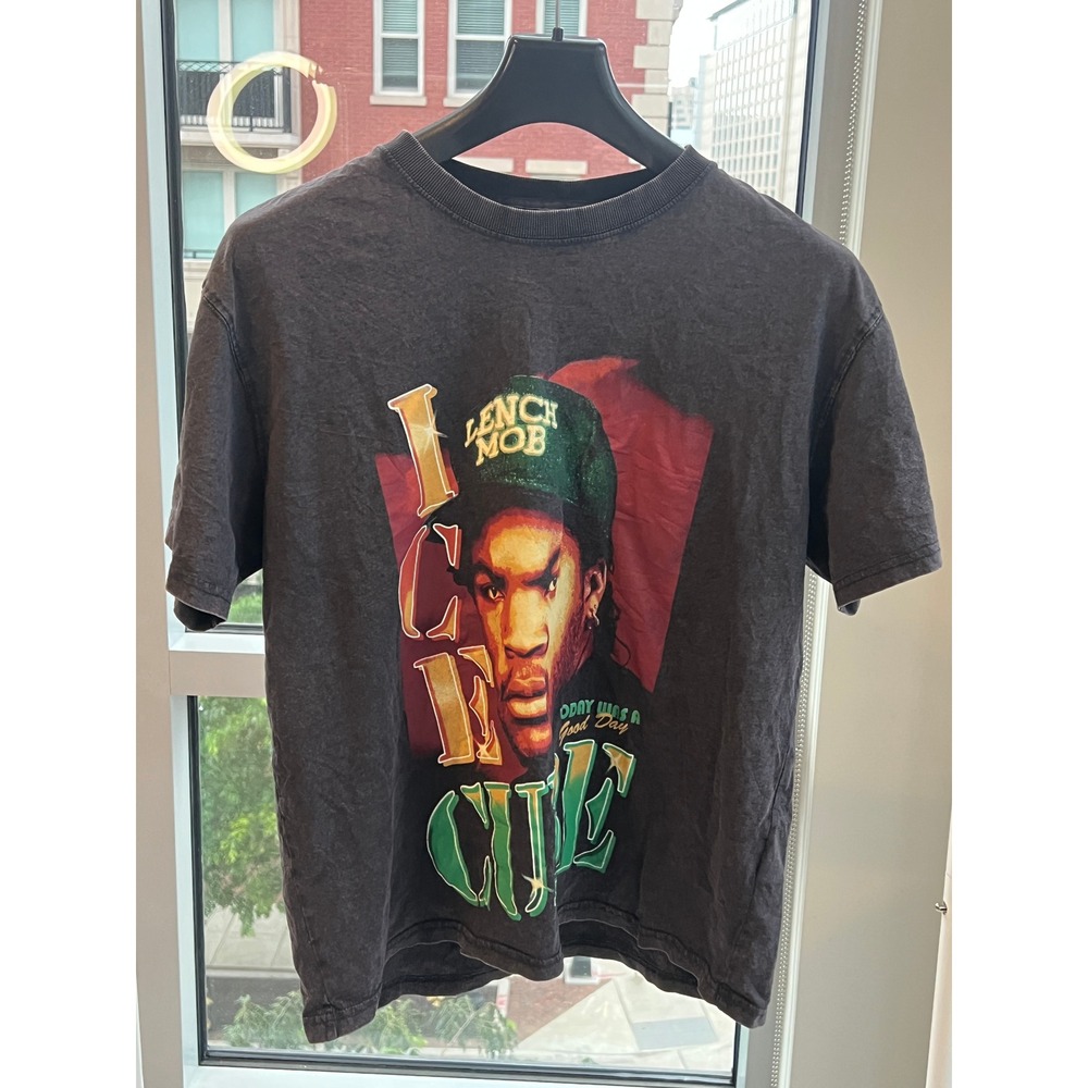 Ice Cube Today Was A Good Day Graphic T-Shirt Mens Medium Gray Acid Wash Tee